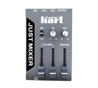 JUST MIXER X 3-Channel Pocket Audio Mixer - Supports Condenser & Dynamic Mics with 48V/1.5V Power, Onboard EQ Tuning, 48kHz/16-bit USB Audio Output for PC/Mac