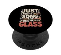 Just More Song And One More Glass Wine Cats PopSockets Adhesive PopGrip