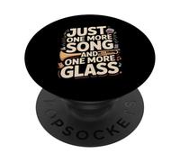 Just More Song And One More Glass Wine Cats PopSockets Adhesive PopGrip