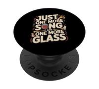 Just More Song And One More Glass Wine Cats PopSockets Adhesive PopGrip