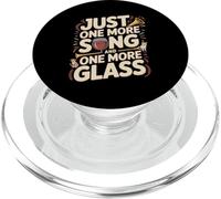 Just More Song And One More Glass Wine Cats PopSockets PopGrip for MagSafe