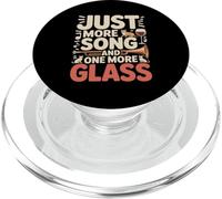Just More Song And One More Glass Wine Cats PopSockets PopGrip for MagSafe