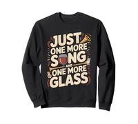 Just More Song And One More Glass Wine Cats Sweatshirt