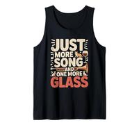 Just More Song and One More Glass Wine Cats Tank Top