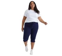 JUST MY SIZE Hanes ComfortBlend Women's French Terry Capri, Navy, 4X