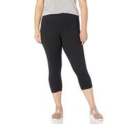 Just My Size Women's Active Stretch Capri Pants, Black, 3X