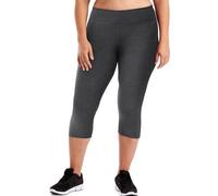 JUST MY SIZE Women's Active Stretch Capri Pants, Granite Heather, 5X