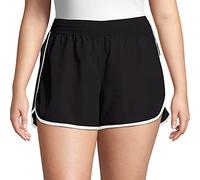 Just My Size Women's Plus Size Active Woven Run Short - Black - 4X