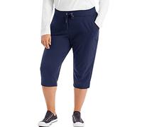 Just My Size Women's French Terry Capri, Navy, 3X