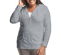 Just My Size Women's Plus Size Full, Lightweight Zip-up Hoodie Jacket, Dada Gray Pe Heather, 3X