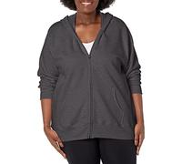Just My Size Women's Plus-Size Full Zip Fleece Hoodie, Slate Heather, 5XL