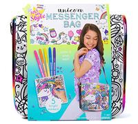 Just My Style Color Your Own Unicorn, Personalized Doodle Messenger Bag with Adjustable Strap, Great for School & Errands, Gift Ideas for Girls, Crafts Activity for Kids Ages 6, 7, 8, 9
