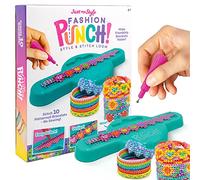 Just My Style Fashion Punch Style & Stitch Loom, Friendship Bracelet Kit, Jewelry Making Activity, Great for Birthday Parties, Sleepovers & Travel, Arts & Crafts for Kids Ages 6, 7, 8, 9