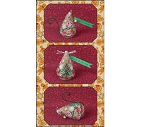 JUST NAN Gingerbread Jingle Mouse Limited Edition Ornament JNLEGJM Cross Stitch Chart and Embellishment Pack Design Area 2 x 3.5 inches on 32 Count Fabric