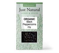 Just Natural Herbs Organic Black Peppercorns (Box) 25g