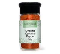 Just Natural Herbs Organic Cayenne Pepper (Glass Jar) 45g