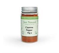 Just Natural Herbs Organic Cayenne Pepper (Glass Jar) 45g