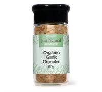 Just Natural Herbs Organic Garlic Granules (Glass Jar) 65g