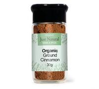 Just Natural Herbs Organic Ground Ceylon Cinnamon (Glass Jar) 30g