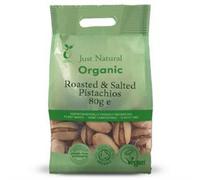 Just Natural Organic Organic Roasted & Salted Pistachios in Shell 80g