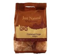 Just Natural Wholesome Crystallised Ginger 250 g x 1