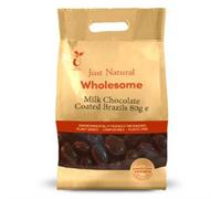 Just Natural Wholesome Milk Chocolate Coated Brazils 80g