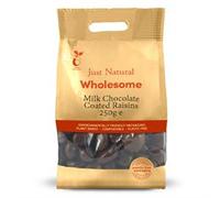 Just Natural Wholesome Milk Chocolate Raisins 250g