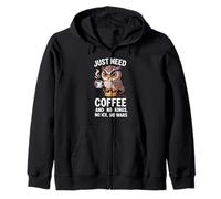 just need coffee and No Kings No ICE No Wars Zip Hoodie