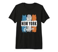 Just New York Chillin' NY Empire State City Chilling Vintage Premium T-Shirt