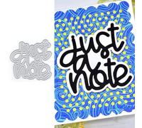 Just Note Die Cuts for Card Making, Words Metal Cutting Dies for Paper Scrapbooking, DIY Stencils for Album Party Wedding Festivals Decoration, KDQ1333