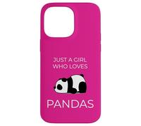 Just One Girl Adores Pandas Cute Kawaii Art Case for iPhone 14 Pro Max