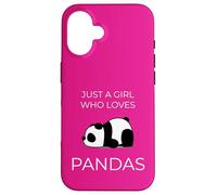 Just One Girl Adores Pandas Cute Kawaii Art Case for iPhone 16