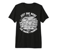 Just One More Car Engine I Promise USA Flag Mechanic Humor Premium T-Shirt