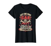 Just One More Car Part I Promise Funny Value Graphic T-Shirt, Women, Black, S