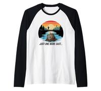 Just One More Cast Safe Cracker Magnet Fishing Treasure Raglan Baseball Tee