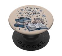 Just One More Chapter Book Love Cozy Bookworm Reading PopSockets Adhesive PopGrip