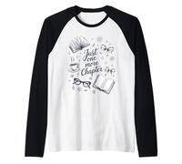 Just One More Chapter Book Love Cozy Bookworm Reading Raglan Baseball Tee