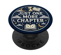 Just One More Chapter Book Lover Celestial Stars Moon PopSockets Adhesive PopGrip