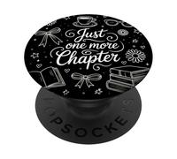 Just One More Chapter Book Lover Coffee Reader Bookish PopSockets Adhesive PopGrip