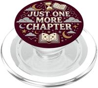 Just One More Chapter Book Lover Librarian Bookish Plum PopSockets PopGrip for MagSafe