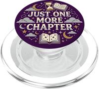 Just One More Chapter Book Lover Librarian Bookish Purple PopSockets PopGrip for MagSafe