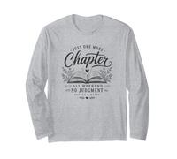 Just One More Chapter Book Lover Open Book Reading Graphic Long Sleeve T-Shirt