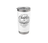 Just One More Chapter Book Lover Open Book Reading Graphic Stainless Steel Insulated Tumbler