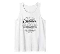 Just One More Chapter Book Lover Open Book Reading Graphic Tank Top