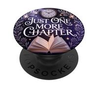 Just one more chapter Botanical Purple writer, book lover PopSockets Adhesive PopGrip