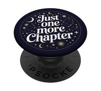 Just One More Chapter Celestial Moon Star Book Lover PopSockets Adhesive PopGrip
