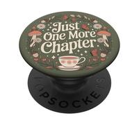 Just One More Chapter Cottagecore Book Lover Olive Green PopSockets Adhesive PopGrip