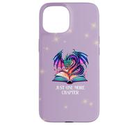 Just One More Chapter Fantasy Book Dragon Purple Reading Case for iPhone 15