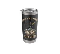 Just One More Chapter Fantasy Dragon Book Bookish Librarian Stainless Steel Insulated Tumbler