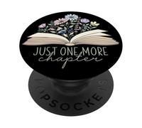 Just One More Chapter Floral Book Wildflower Aesthetic Art PopSockets Adhesive PopGrip